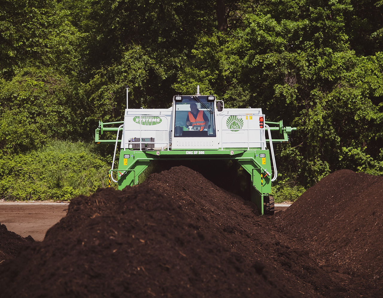 Puissant mélangeur de compost horizontal machine pour améliorer un