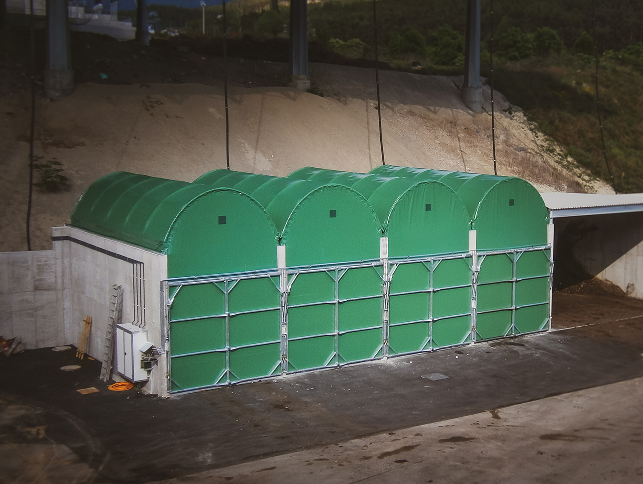 Techo para túnel de compostaje de PVC